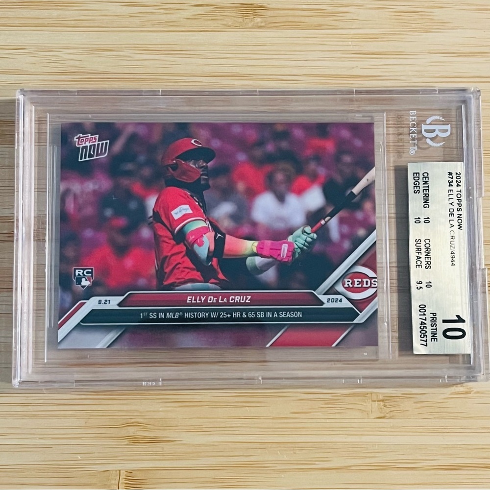 ELLY DE LA CRUZ 2024 Topps Now Rookie Card RC Graded BGS 10 Pristine